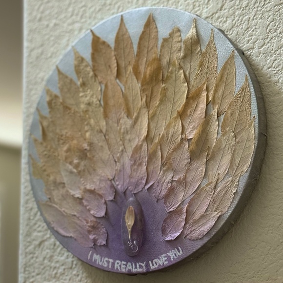 “I Must Really Love You" | Original Art Pressed Leaf Mixed Media - Picture 3 of 5
